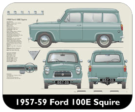 Ford Squire 100E 1957-59 Place Mat, Small